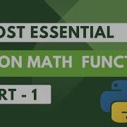 Most Essential Math Functions In Python Part 1 URcoding