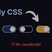 CSS Only Toggle Switch No JavaScript Required