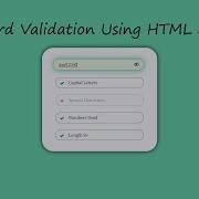 Password Validation Using Html And CSS And JavaScript