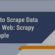 How To Scrape Data From Web Part 2 Scrapy Example