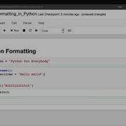 Python Formatting In Python