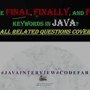 Final Vs Finally Vs Finalize In Java Java Interview QnA Codefarm Javainterview