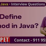Define Method In Java Ameerpet Technologies By Srinivas