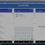Custom ListView With SearchView On ActionBar Toolbar OnItemClick Listener Android Studio Java
