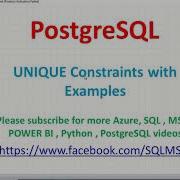 Уроки по PostgreSQL Уникальные ограничения Unique Constraints в PostgreSQL Psql Unique Cons