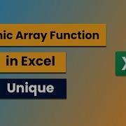 Unique Function In Excel Excel Dynamic Array Function Excel Tutorial IvyProSchool