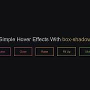 Modern CSS Button Hover Effects With Box Shadow Using Html CSS