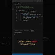 Countdown Timer Using Python Coding Programming