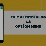 Exit AlertDialog Option Menu Android Studio JAVA