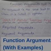 Python Function Arguments And Types With Examples Pythonprogramming