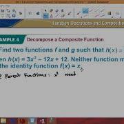 1 6 Example 4 Decompose A Composite Function