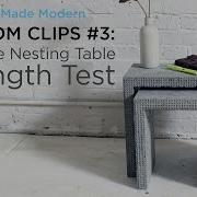 Testing The Lego Formed Concrete Nesting Tables
