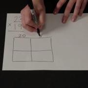 Multiplying 23 X 19 Using The Area Model Of Multiplication