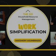 ASUMBRADO MAESHERY THE 221 WORK SIMPLIFICATION
