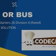Car Or Bus Problem Code TRAVELFAST CodeChef Python Solution