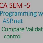 BCA SEM 5 ASP Net Compare Validator Control Explained