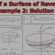 Applications Of Integrals Surface Area Example 2 Solution 1