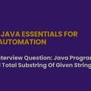 Java Program To Find Total Substring Of Given String