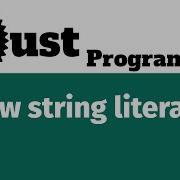 Rust Programlama Dersleri 25 Raw String Literals