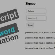 Javascript Password Validation On User Signup Forms How To Quick Programming Tutorial