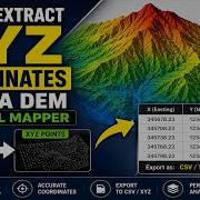 Как извлечь координаты высоты XYZ из цифровой модели рельефа в Global Mapper Простой учебник по