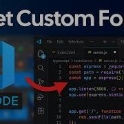 Как настроить пользовательский шрифт в VS Code