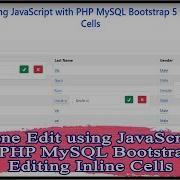 Inline Edit Using JavaScript With PHP MySQL Bootstrap 5 Editing Inline Cells Code Hunter