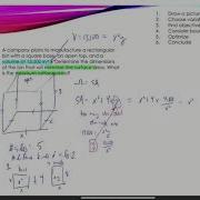 Applied Optimization Minimizing Surface Area