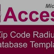 Microsoft Access Zip Code Radius Database Template