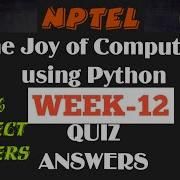 The Joy Of Computing Using Python WEEK 12 Quiz Assignment Answers