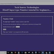 Html5 Input Type Number Input Type Number Html5 Input Types