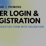 Полное видео формы входа и регистрации пользователя код прикреплён Angular 16 PrimeNG Jso