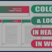 Colour Logos In Headers In Word Microsoft Word Tutorials