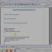 Lambda Expression In Java 8