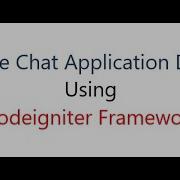 Online Chat Application Demo Codeigniter PHP With MySQL