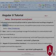 Part 2 Angular 8 Installation Requirements And Setup Development Environment Angular 8 Tutorial