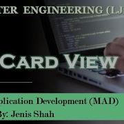 Lec 32 Card View In Android Mobile Application Development Computer Engineering