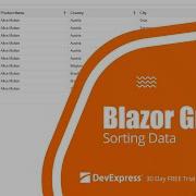 Blazor Grid Sorting Data