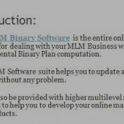 MLM Binary Software MLM Binary Plan Script Binary Plan MLM Software Binary MLM Software