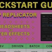 Comp Replicator CSV Driven Batch Comps Quickstart Guide Tutorial Spreadsheets To After Effects