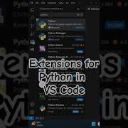 Extensions For Python In VS Code Python Vscode Coding Shortsfeed Viral Ytshorts