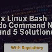 Unix Linux Bash Sudo Command Not Found 5 Solutions