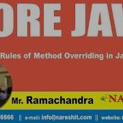Core Java Tutorial Rules Of Method Overriding In Java Part 2 Mr Ramchander