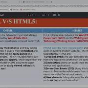 XHTML V S HTML5 And Example Of HTML