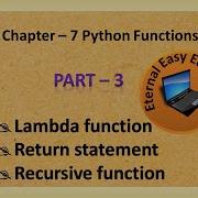 TN 12th Computer Science Chapter 7 Python Functions Part 3 Lambda Function Recursion Function