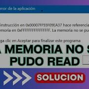 How To Fix The Error Memory Cannot Be Read Or Written