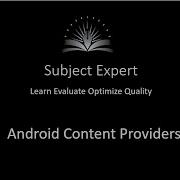 Android Content Providers