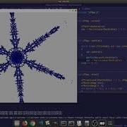 Brownian Tree Snowflake C OpenFrameworks