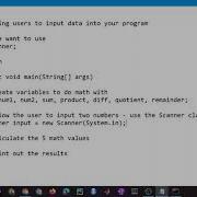 Intro To Java Video 4 Math With User Input