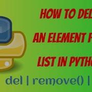 How To Delete An Element From The List In Python For Beginners Del Remove Pop